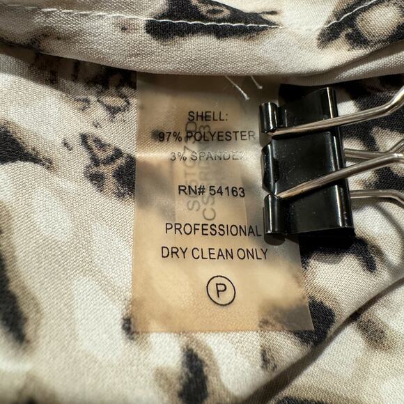 Calvin Klein Womens Top Sleeveless Snake Print V Neck Career Office Size XL FJ - Picture 3 of 4